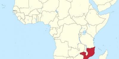 地図のモザンビークのアフリカ