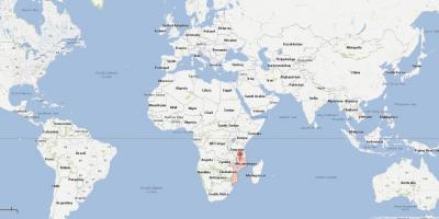 モザンビークの世界地図