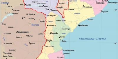 モザンビークの地図