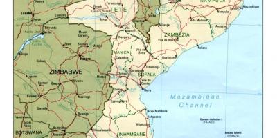 地図のモザンビーク道路